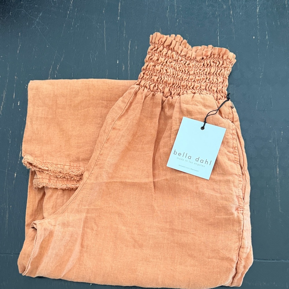Bella Dahl Women's Smocked Waist Pants in Rust
